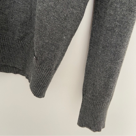 CALVIN KLEIN PURPLE/GREY COLOUR BLOCKED TURTLENECK SWEATER, XL - Picture 7 of 11